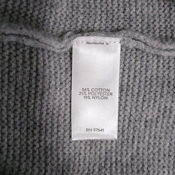 J.Jill Sweater/Tunic Women's  Ombre Teal to Gray Long Cotton Blend M Cozy Coast - Picture 7 of 9